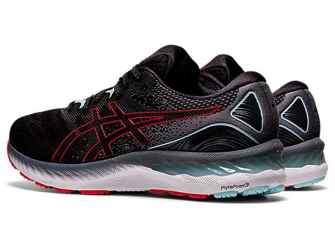 Black / Red Asics GEL-NIMBUS 23 Men's Running Shoes | MDUE7960