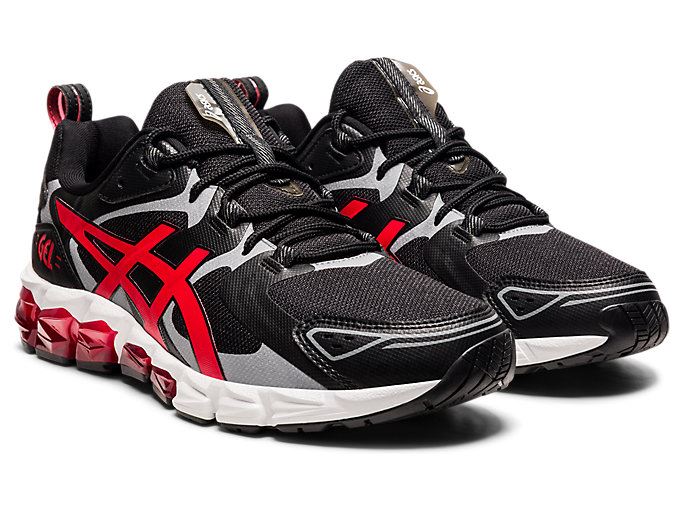 Black / Red Asics GEL-QUANTUM 180 Men's Sneakers | ENZE3606