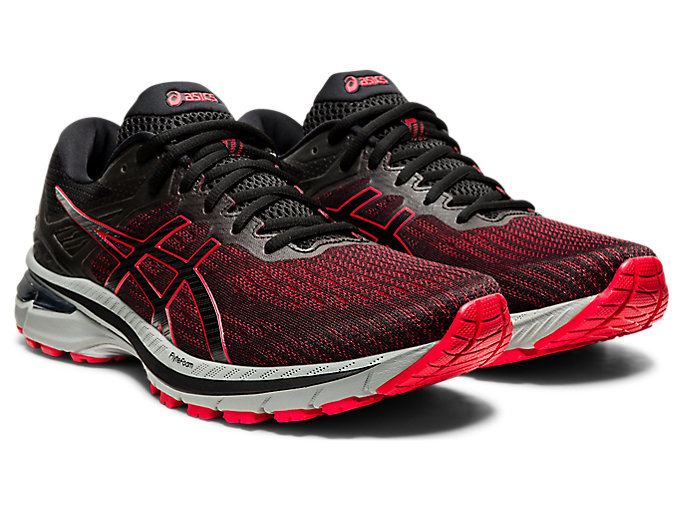 Black / Red Asics GT-2000 9 Men's Running Shoes | RGBX6367