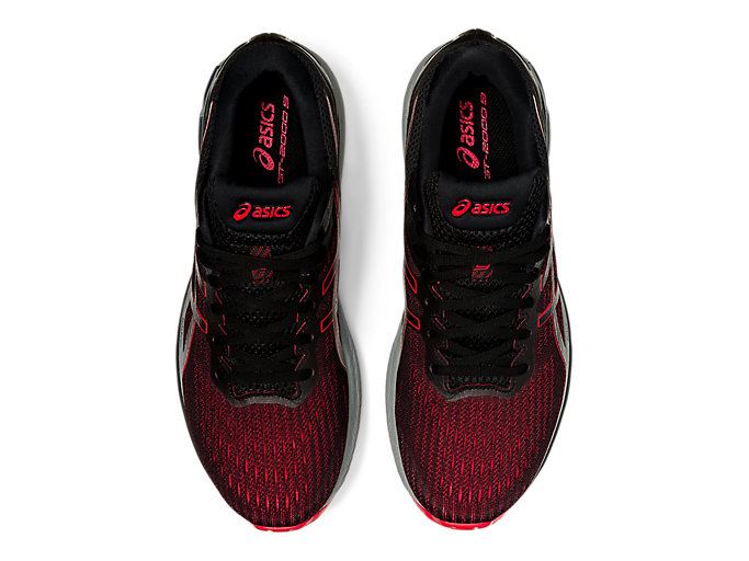 Black / Red Asics GT-2000 9 Men's Running Shoes | RGBX6367