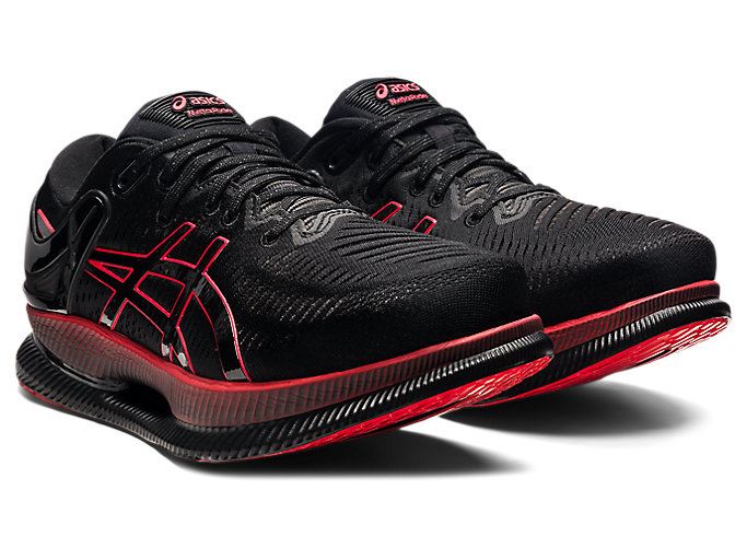 Black / Red Asics METARIDE Men's Running Shoes | IFZK9860