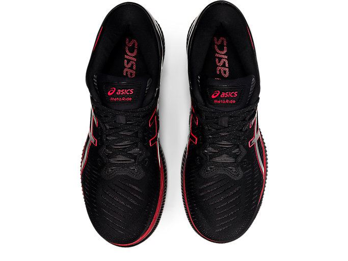 Black / Red Asics METARIDE Men's Running Shoes | IFZK9860