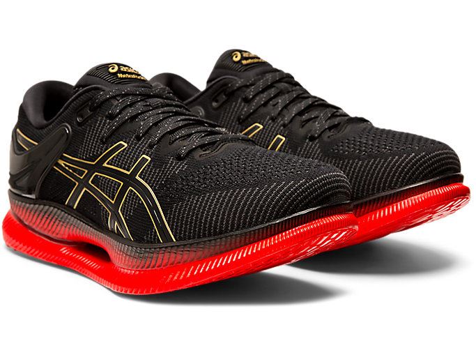 Black / Red Asics METARIDE Men's Running Shoes | IGIH1002