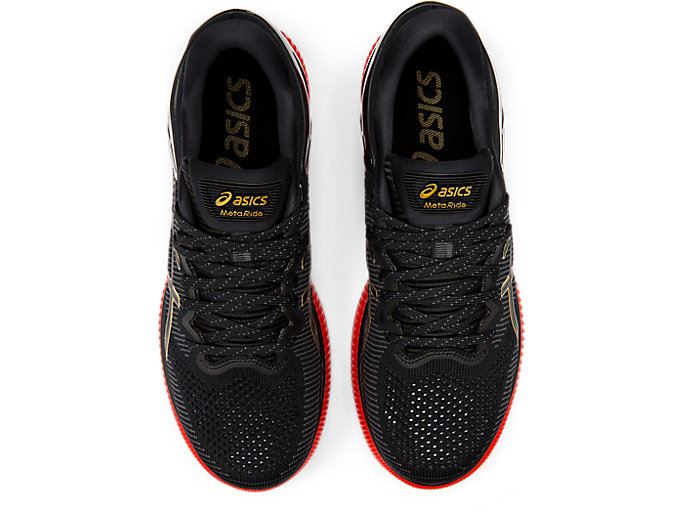 Black / Red Asics METARIDE Men's Running Shoes | IGIH1002