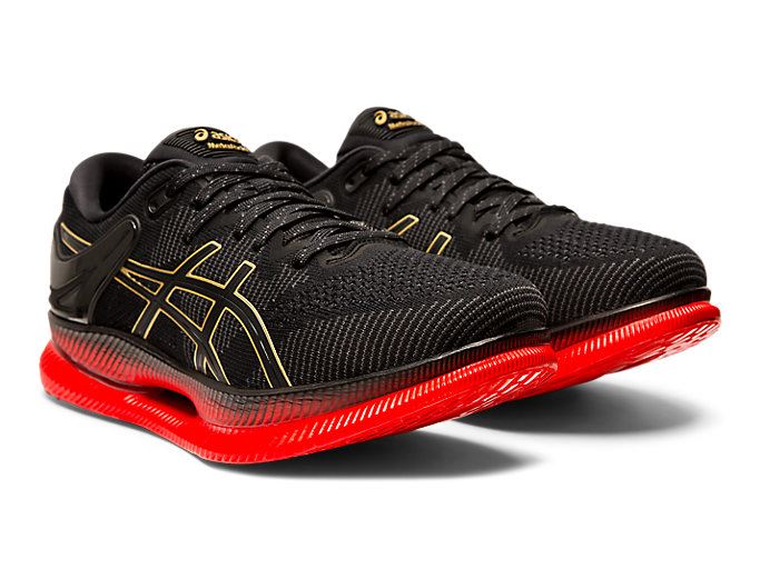 Black / Red Asics METARIDE Women's Running Shoes | KZIH2855