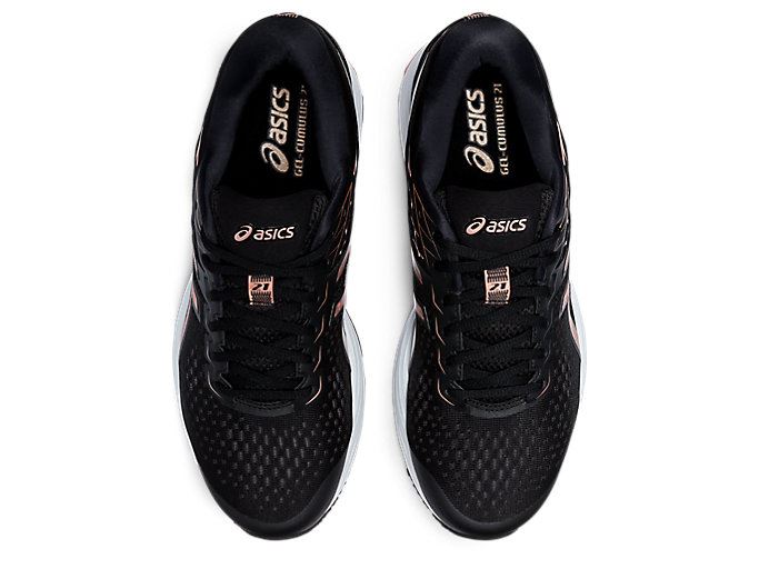 Black / Rose Gold Asics GEL-CUMULUS 21 Men's Running Shoes | XRLL1323