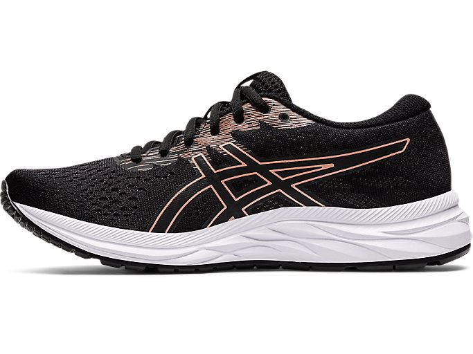 Black / Rose Gold Asics GEL-Excite 7 Women's Running Shoes | WLWO1313