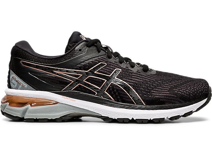 Black / Rose Gold Asics GT-2000 8 (2A) Women\'s Running Shoes | VDHS7047