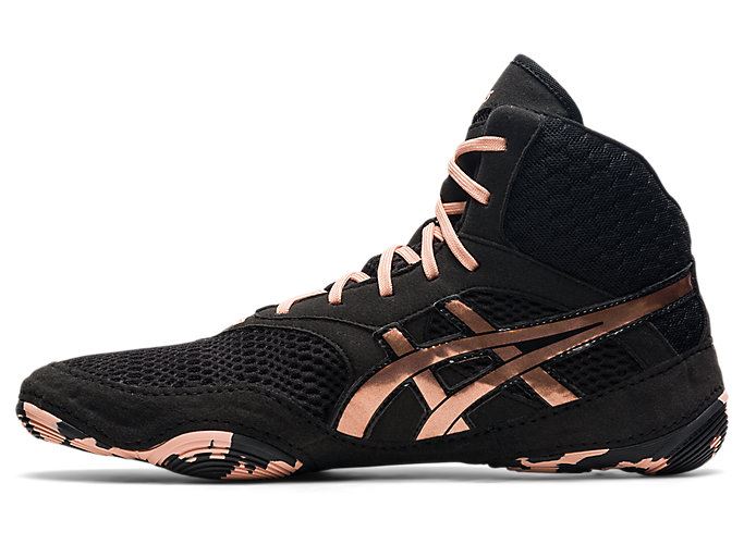 Black / Rose Gold Asics MATBLAZER Women's Wrestling Shoes | BNBN1949