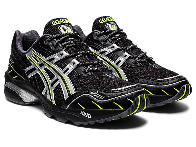 Black / Silver Asics GEL-1090 Men's Sneakers | YIIU3085