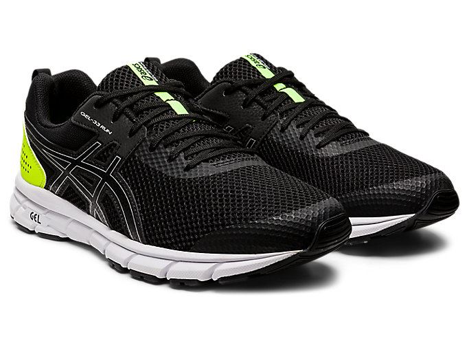 Black / Silver Asics GEL-33 Men's Running Shoes | MQFY9276