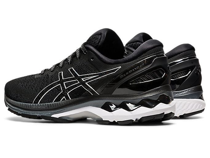 Black / Silver Asics GEL-KAYANO 27 Women's Running Shoes | VFVD8931