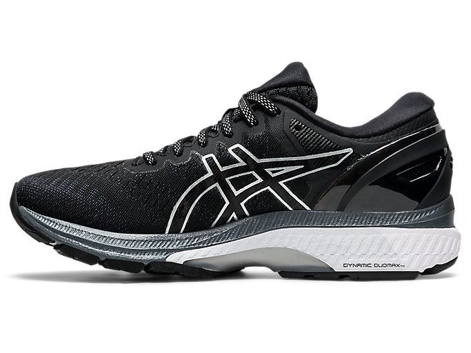 Black / Silver Asics GEL-KAYANO 27 Women's Running Shoes | VFVD8931