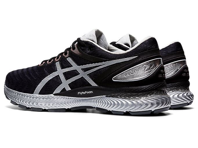 Black / Silver Asics GEL-NIMBUS 22 WM Men's Running Shoes | ZYKF0535