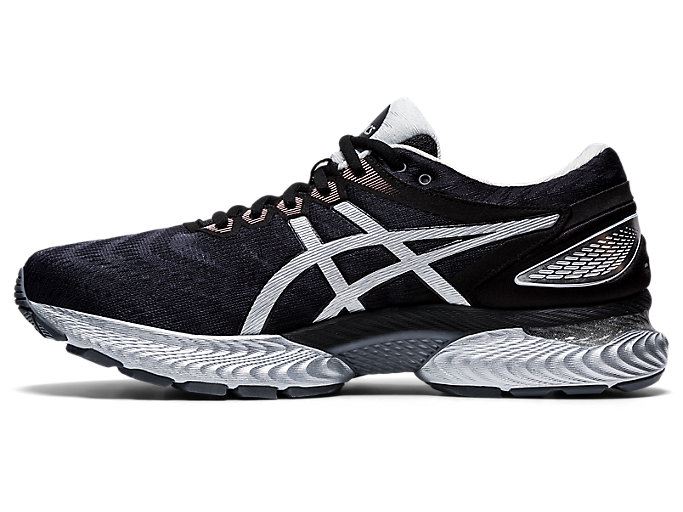 Black / Silver Asics GEL-NIMBUS 22 WM Men's Running Shoes | ZYKF0535