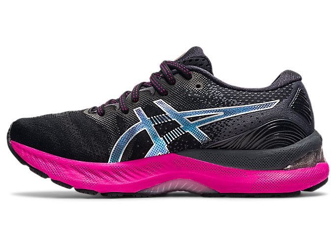 Black / Silver Asics GEL-NIMBUS 23 Women's Running Shoes | FYMG0706