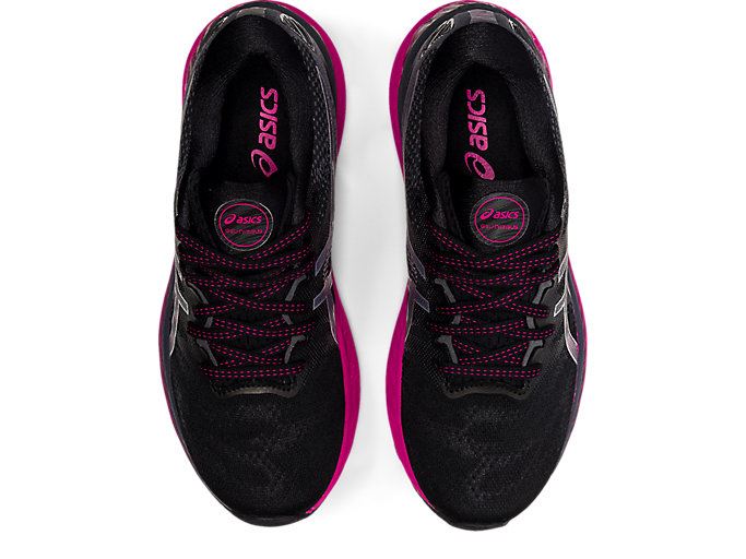 Black / Silver Asics GEL-NIMBUS 23 Women's Running Shoes | FYMG0706