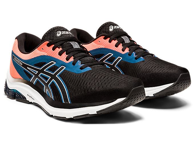 Black / Silver Asics GEL-PULSE 12 Men's Running Shoes | ETYW6006