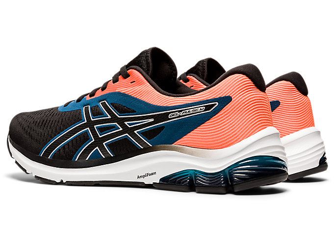 Black / Silver Asics GEL-PULSE 12 Men's Running Shoes | ETYW6006