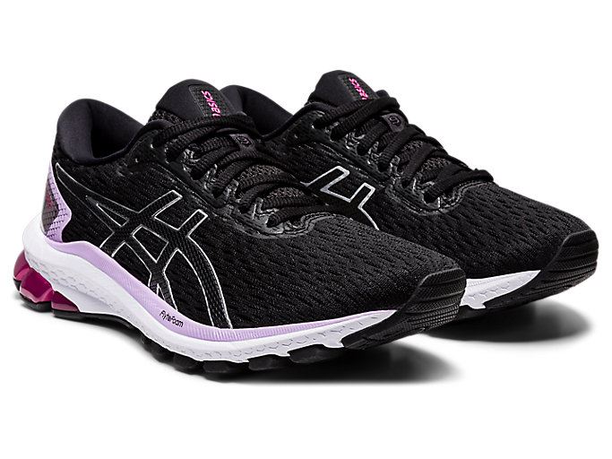 Black / Silver Asics GT-1000 9 Women's Running Shoes | MOVH8753