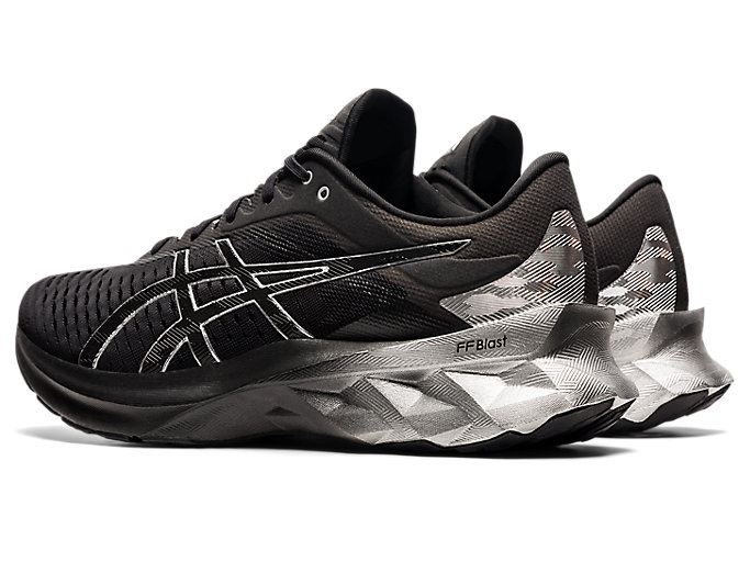 Black / Silver Asics NOVABLAST PLATINUM Men's Running Shoes | UGLS9657