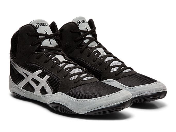 Black / Silver Asics Snapdown 2 Men's Wrestling Shoes | PWSR9758