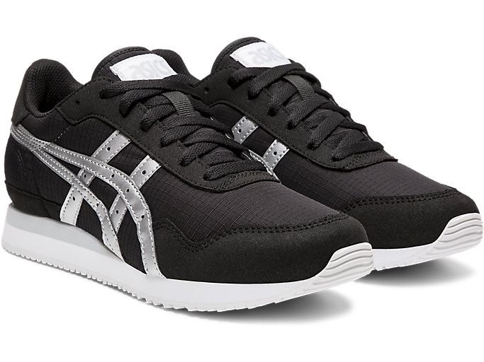 Black / Silver Asics TIGER RUNNER Women's Sneakers | YOWC5713