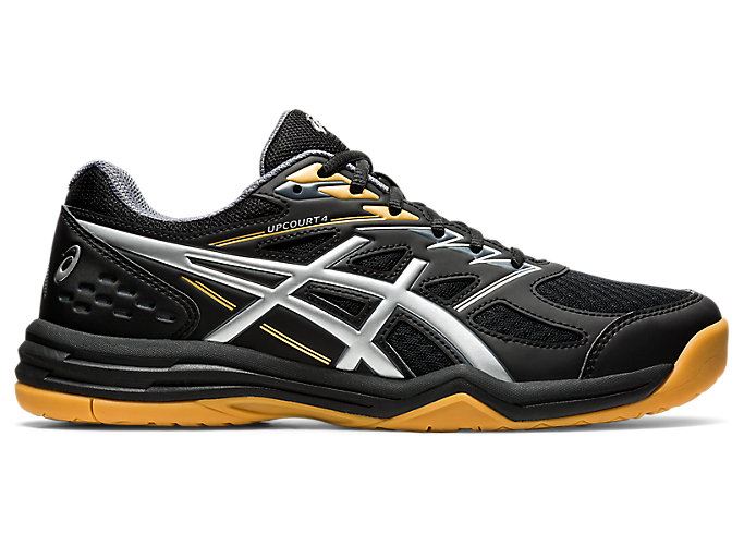 Black / Silver Asics UPCOURT 4 Men's Volleyball Shoes | DIQY4626