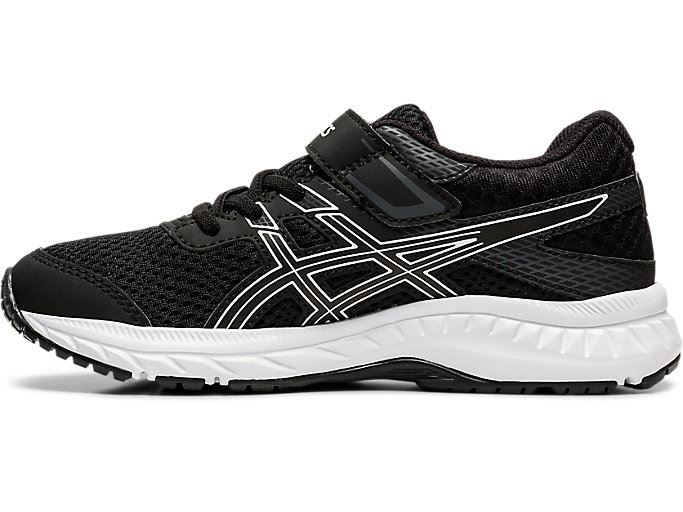 Black / White Asics Contend 6 PS Kids' Sneakers | BWCY8974