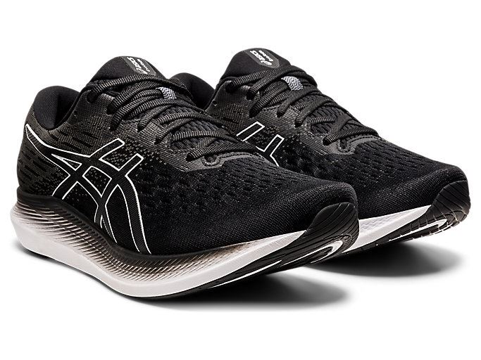 Black / White Asics EVORIDE 2 (2E) Men's Running Shoes | JYBV1343