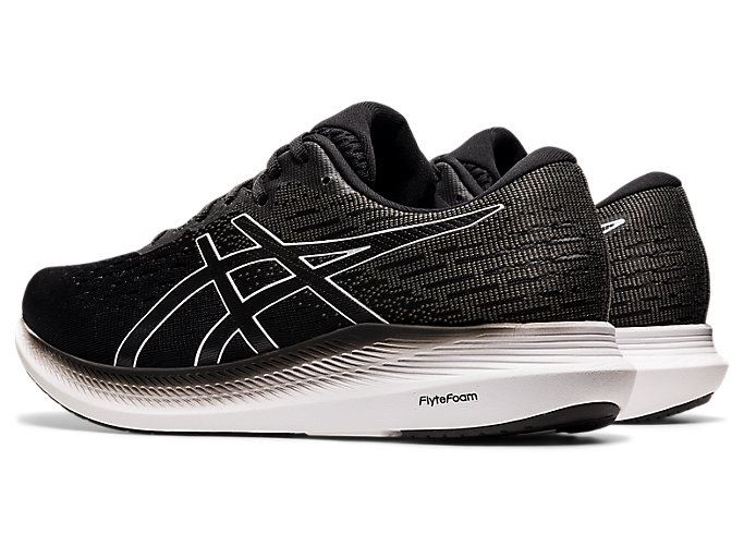 Black / White Asics EVORIDE 2 (2E) Men's Running Shoes | JYBV1343