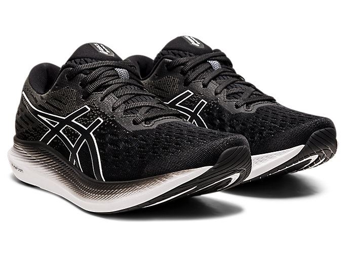 Black / White Asics EVORIDE 2 Women's Running Shoes | PVNK4617