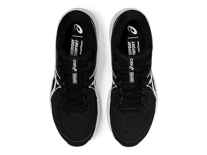 Black / White Asics GEL-CONTEND 7 (4E) Men's Running Shoes | KVLV1739