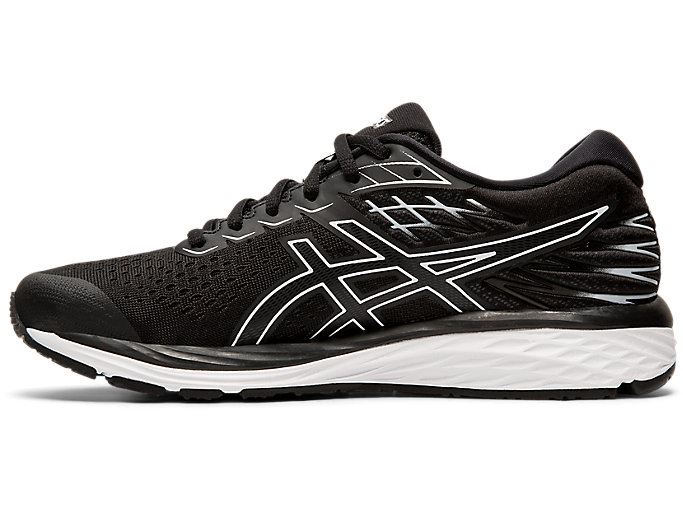 Black / White Asics GEL-CUMULUS 21 Women's Running Shoes | PDXU3566