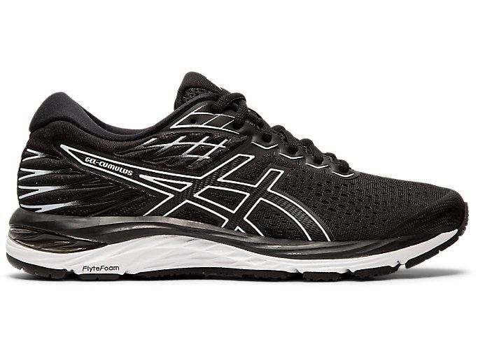 Black / White Asics GEL-CUMULUS 21 Women's Running Shoes | PDXU3566