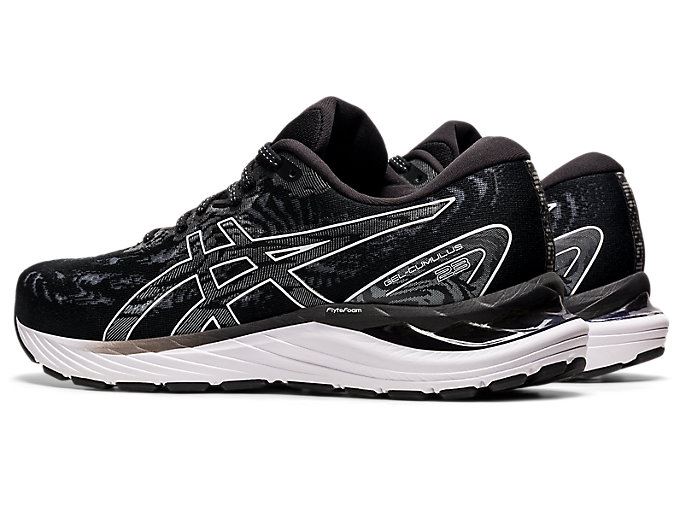 Black / White Asics GEL-CUMULUS 23 (2E) Men's Running Shoes | DVZS3163