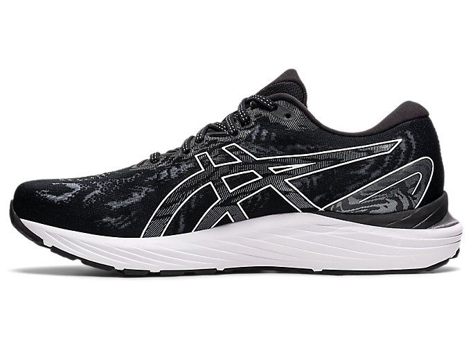 Black / White Asics GEL-CUMULUS 23 (2E) Men's Running Shoes | DVZS3163