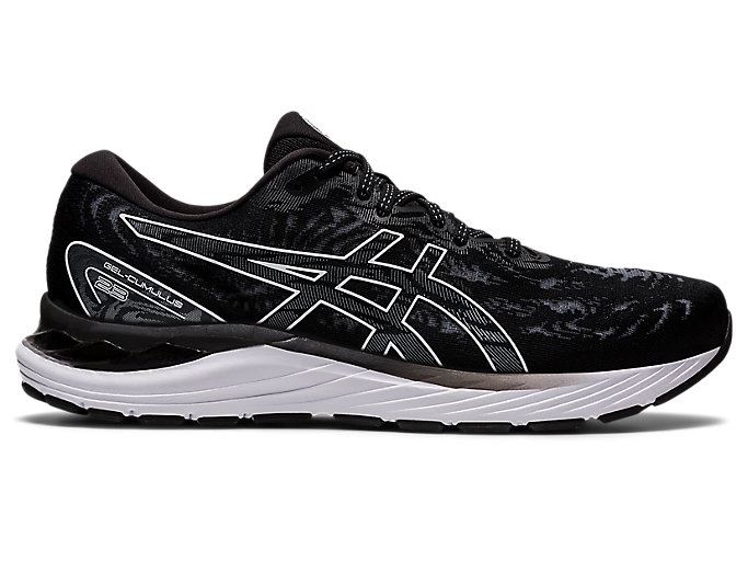 Black / White Asics GEL-CUMULUS 23 (2E) Men\'s Running Shoes | DVZS3163