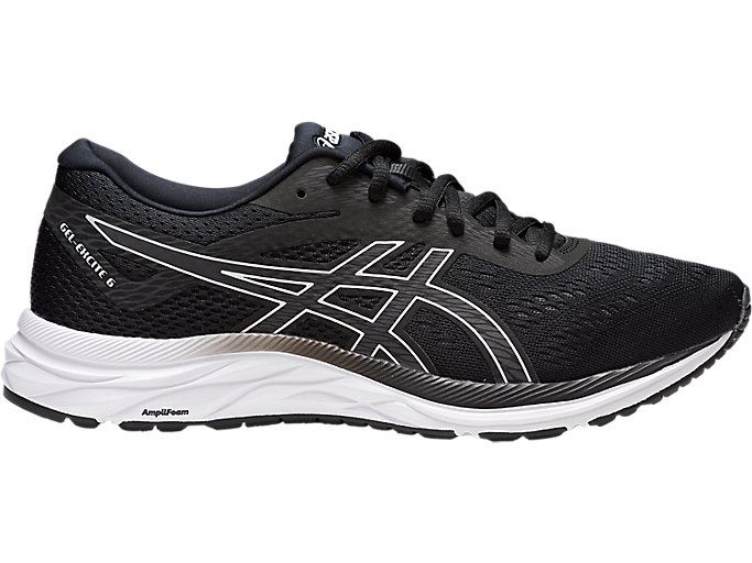 Black / White Asics GEL-EXCITE 6 Men\'s Running Shoes | TBWN0712