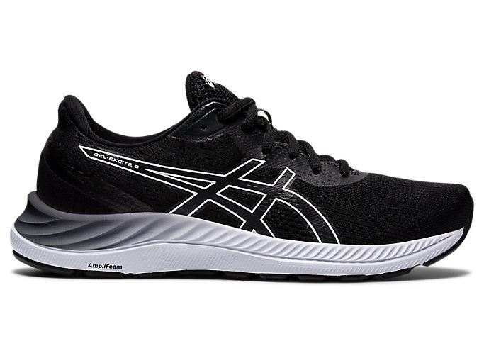 Black / White Asics GEL-EXCITE 8 (D) Women\'s Running Shoes | GECG4307