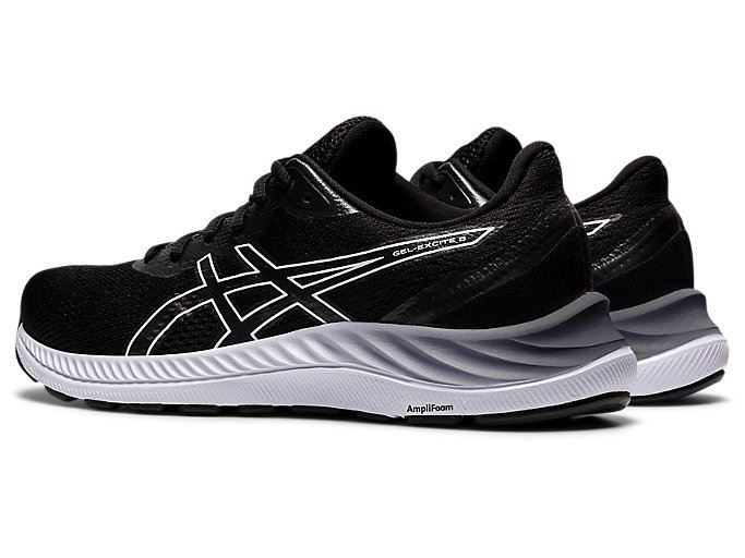 Black / White Asics GEL-EXCITE 8 Women's Running Shoes | PIIH5187