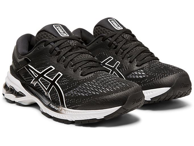 Black / White Asics GEL-KAYANO 26 Women's Running Shoes | OHTR3055