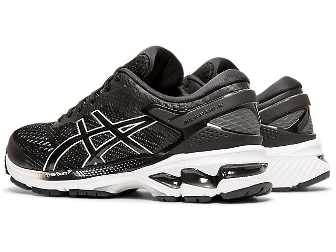 Black / White Asics GEL-KAYANO 26 Women's Running Shoes | OHTR3055