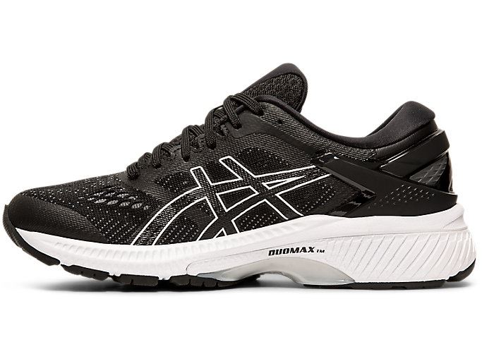 Black / White Asics GEL-KAYANO 26 Women's Running Shoes | OHTR3055