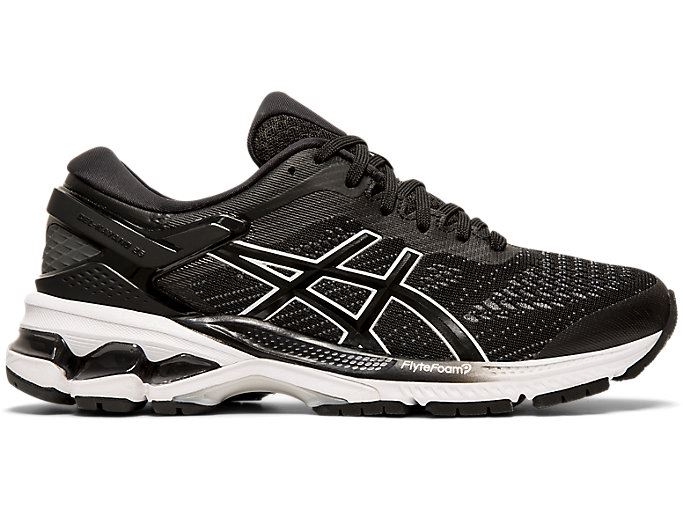 Black / White Asics GEL-KAYANO 26 Women's Running Shoes | OHTR3055