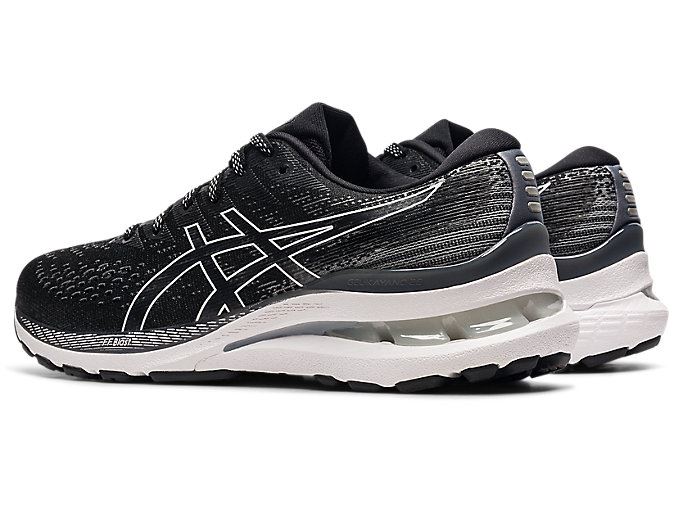 Black / White Asics GEL-KAYANO 28 (D) Women's Running Shoes | BYJJ1715