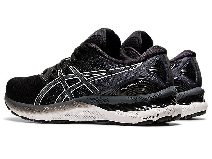 Black / White Asics GEL-NIMBUS 23 Men's Running Shoes | XSWQ0522