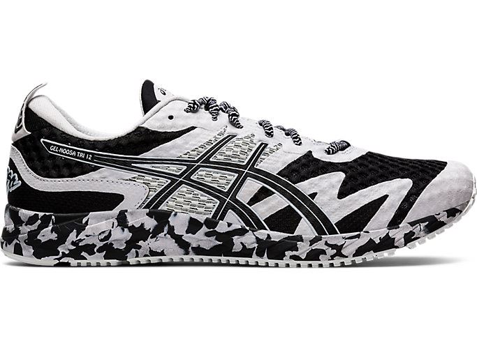 Black / White Asics GEL-NOOSA TRI 12 Men\'s Running Shoes | PLJL5547