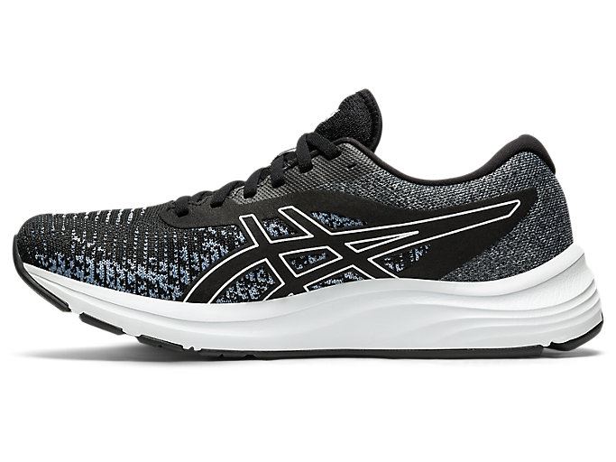 Black / White Asics GEL-PULSE 12 Knit Men's Running Shoes | PGNG0239