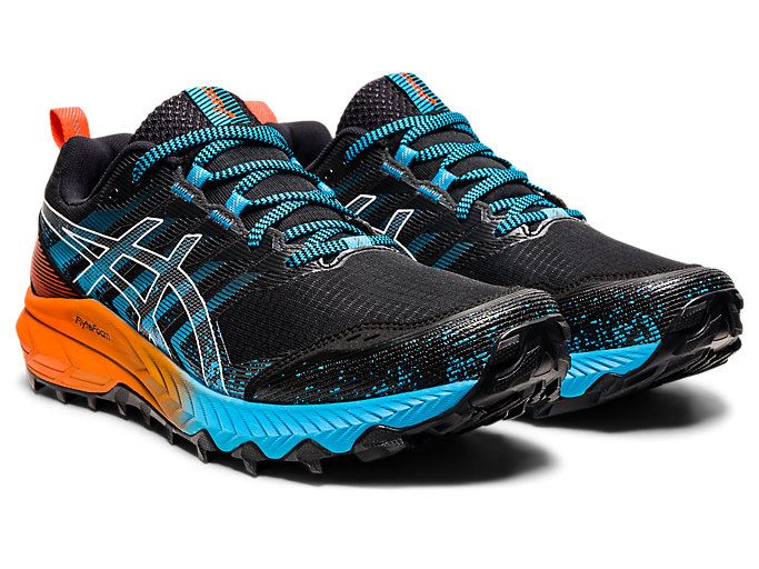 Black / White Asics GEL-TRABUCO 9 Men's Trail Running Shoes | ITCV5233